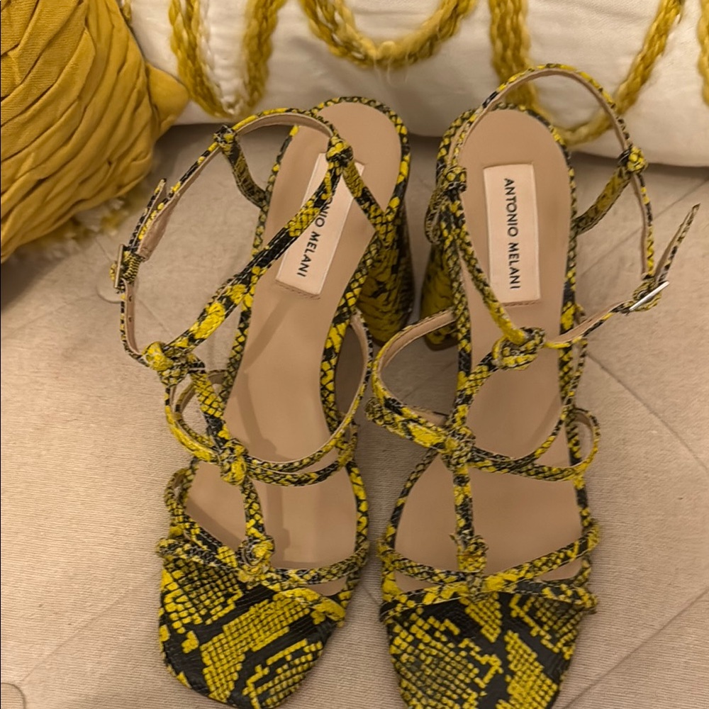 Antonio Melani Yellow Strappy Sandals